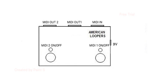 1 MIDI IN TO 2 MIDI OUT With On or Off Switches