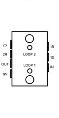 2CH VERTICAL True Bypass Looper With PREMIUM Switches - Two (2) Loops
