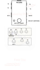 2 TS MONO PLUS 1 MIDI IN TO 2 MIDI OUT