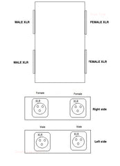 2 Way Junction Box (Two XLR Male And TwoXLR Female Per Side)
