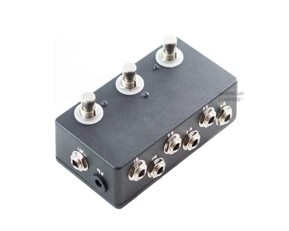 guitar pedal loop switcher 3CH Mini True Bypass Looper With PREMIUM SWITCHES Three (3) Loop Guitar Effects Switcher