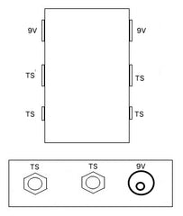 2 Way Junction Box With 9V Passthrough
