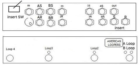 CUSTOM 4CH Looper with AB Loops and Switchable Insert.