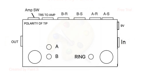 A/B Loop Selector With Amp Channel Switcher Plus Added Switch For Ring of TRS Jack
