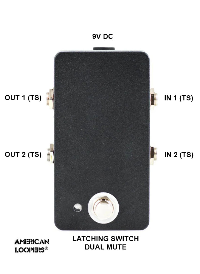 Dual Channel Mute Switch With LED (Mute Two Inputs at The Same Time)
