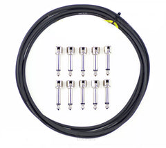 Evidence Audio BLACK Monorail High End Pedalboard Patch Cable Kit (60 Plugs + 60 Feet of Cable)