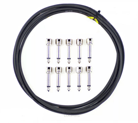 Evidence Audio Monorail High End Pedalboard Patch Cable Kit (20 Plugs + 20 Feet of Cable)