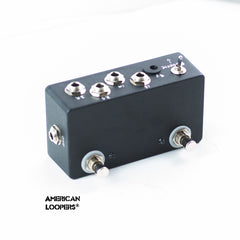 2CH True Bypass Looper Plus Flip Flop (Reverse Order) Mod With PREMIUM Switches - Two (2) Loops,Standard- AMERICAN LOOPERS - MADE IN USA