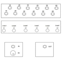6CH True Bypass Looper For Pancake Connectors With All PREMIUM Switches In A Row - Six (6) Loops