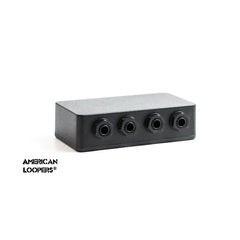 4 Way Junction Box (All TRS Stereo Jacks) Pedalboard PatchBay With Isolated Jacks,Junction Box- AMERICAN LOOPERS - MADE IN USA