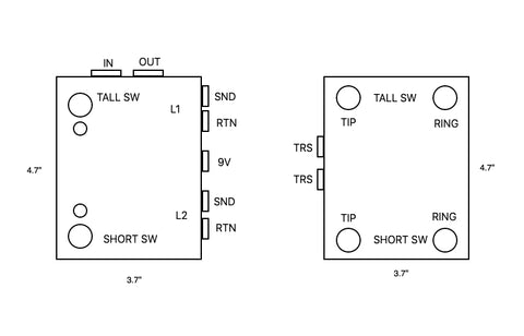 Custom 2 Piece (2ch Looper + Dual Aux Switch)