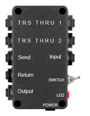 Custom 1CH True Bypass Looper with Toggle switch and 2 Way Patch Bay