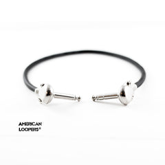 Tap Tempo External Cable 12" for TC Flashback V2 Delay (Pancake Both Ends),Tap- AMERICAN LOOPERS - MADE IN USA